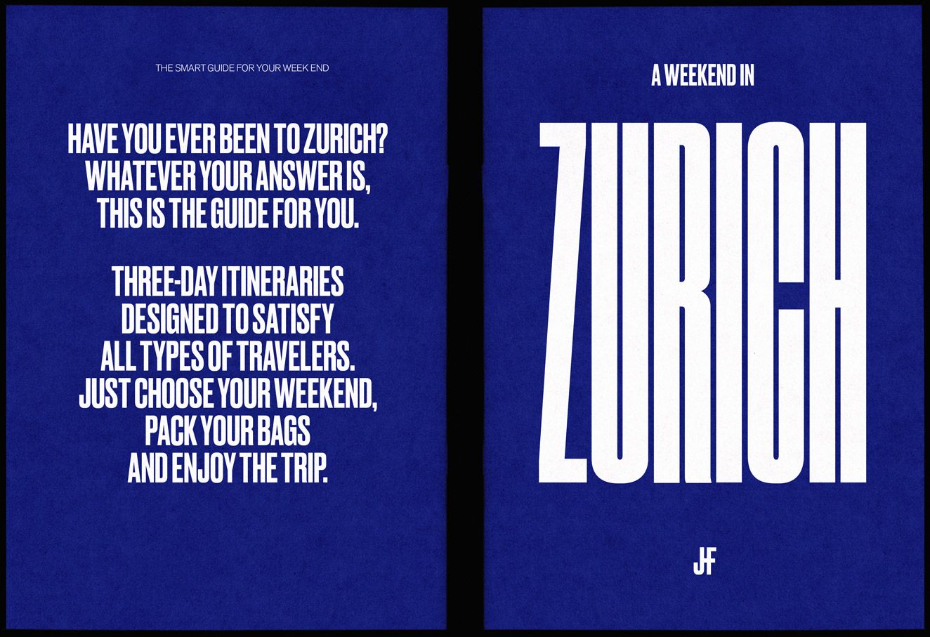 Scans of the pages of “A Weekend in Zurich”